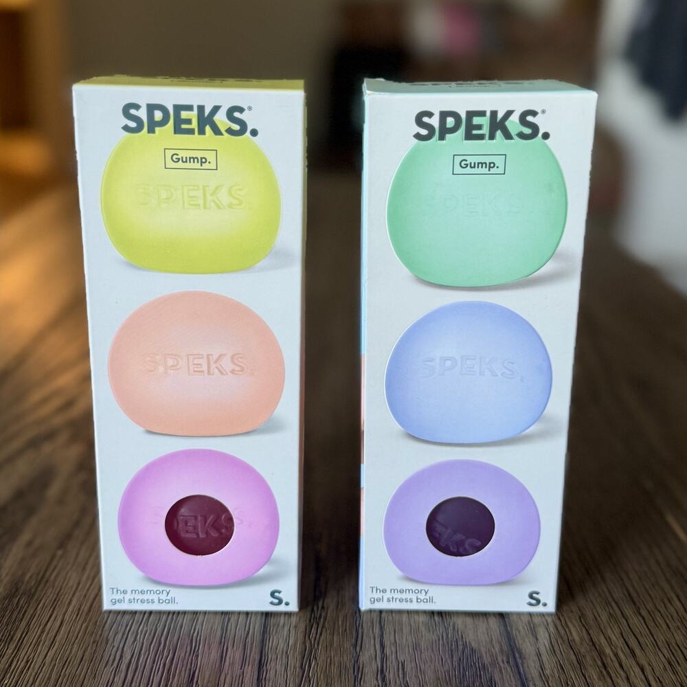 Speks Gump Ball Memory Gel Filled Squeeze Original 3-Pack Assorted Viral New